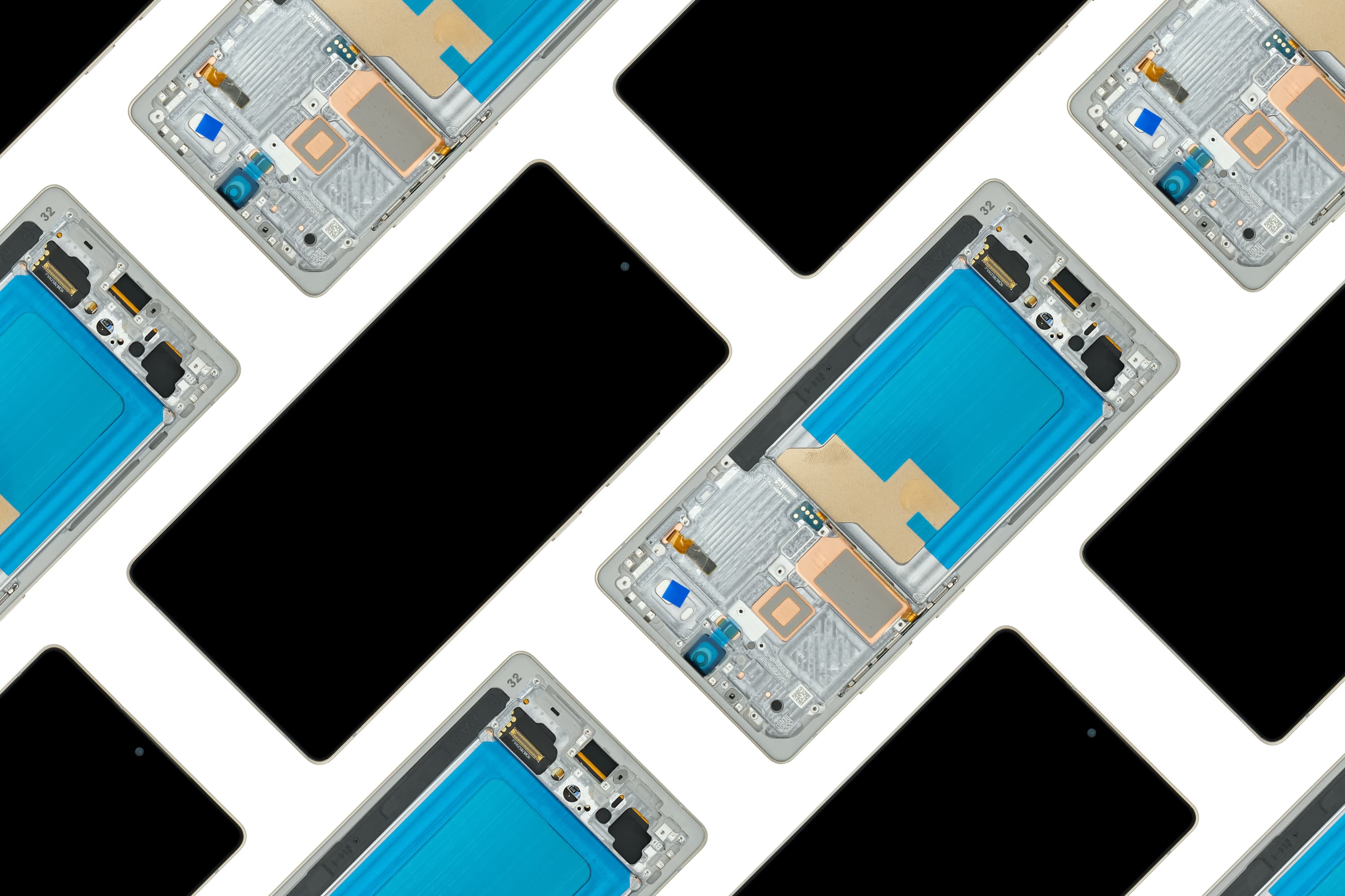 Mobile display assembly appearance status inspection image